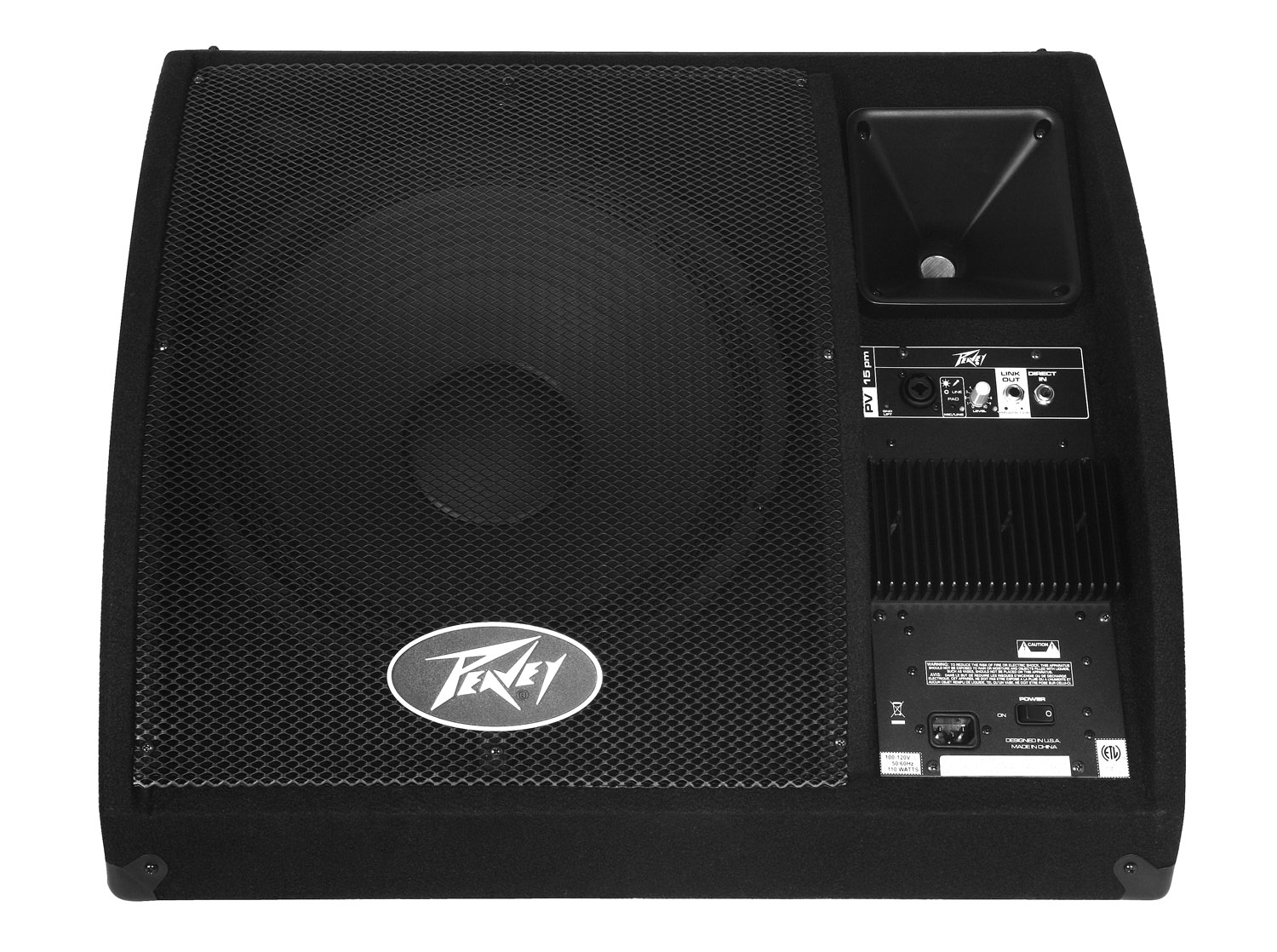 Peavey Powered bi-amplified two-way monitor speaker system