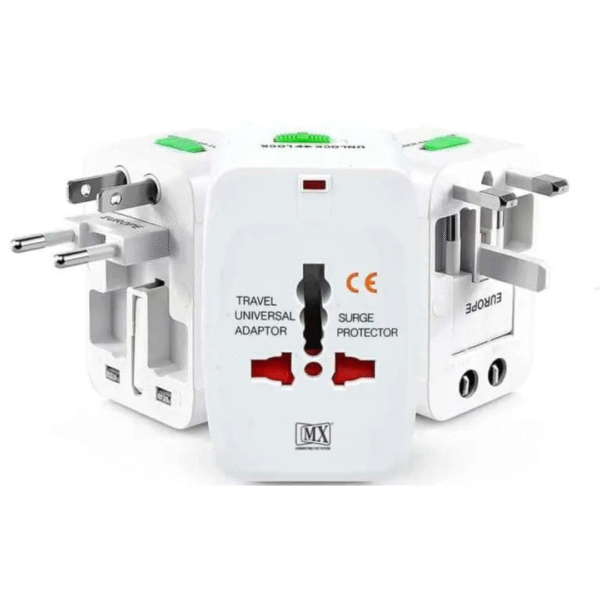 MX Universal Travel Adapter, Worldwide All over 150 International Countries with LED & Child Safety Shutter-Universal Socket Compatible in UK, Europe, USA, Australia, China, Japan & Thailand