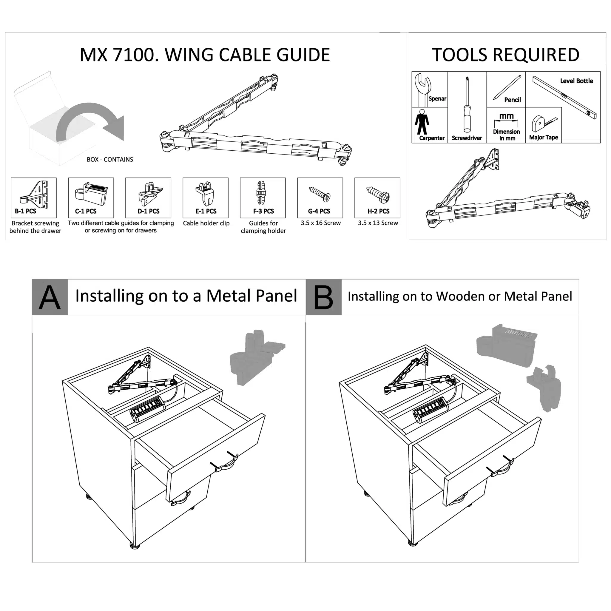 MX Cable Wing Black Cable Guide – Secure and Efficient Cable Management for Furniture - Image 11