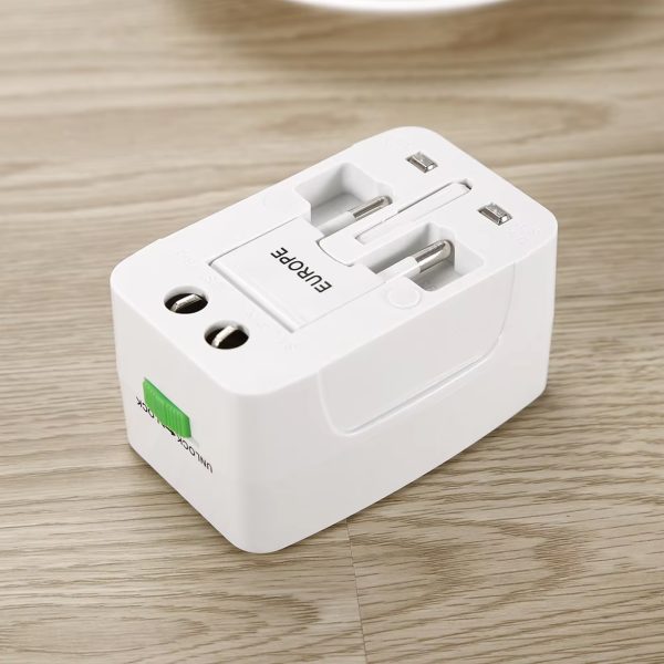 MX Universal Worldwide Travel Adapter inbuilt Surge Protector with Type C & Dual USB Port, LED & Child Safety Shutter-Universal Socket for UK, Europe, USA, Australia, China, Japan & Thailand (White)