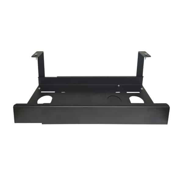 Adjustable Under-Desk Cable Management Tray (Metal) with PDU Mounting Bracket