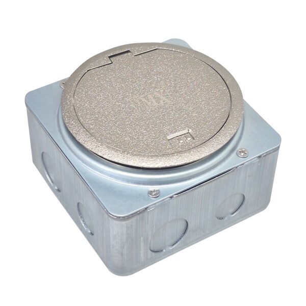 Watertight 3-Module Round Zinc Alloy Pop-up Floor Box (IP65, 45 Series) for Concrete Floors