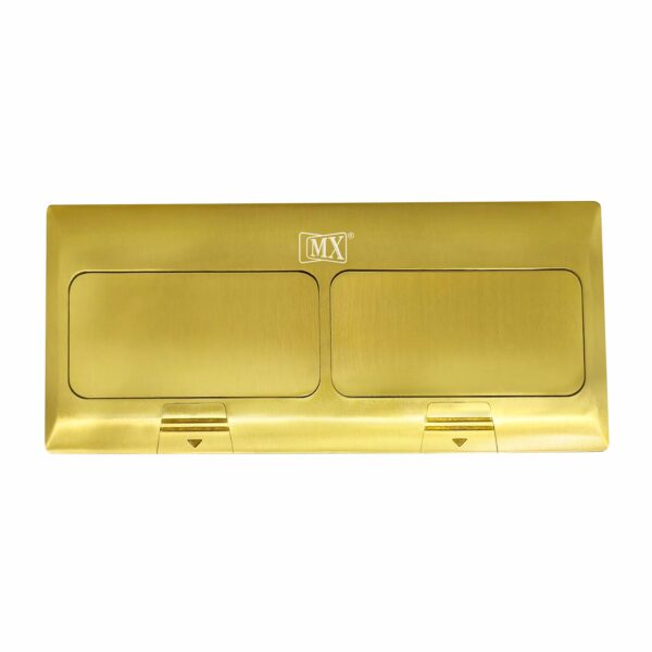 Brass 8-Module Pop-Up Floor Box (45 Series) for Concrete Floors