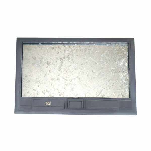 Recess Lid 16-Module Plastic & Stainless Steel Floor Box with Galvanized Insert Plate (45 Series)