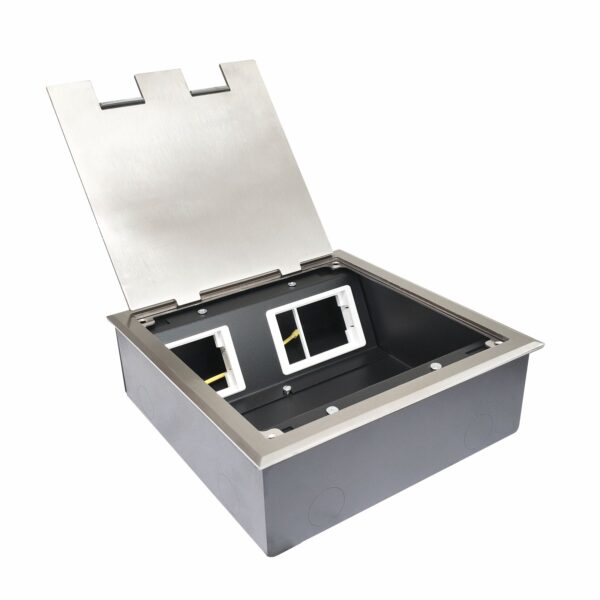 Flush Mount 10-Curved Module Stainless Steel Pop-up Floor Box (45 Series) for Concrete Floors