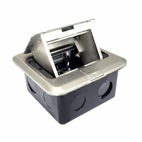 Stainless Steel 3-Module Pop-Up Floor Box (45 Series) for Concrete Floors