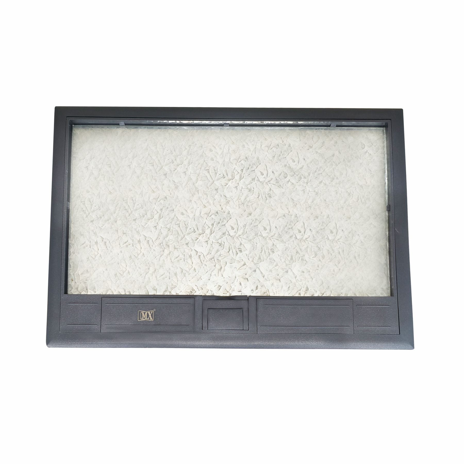 Recess Lid 24-Module Plastic & Stainless Steel Floor Box with Galvanized Insert Plate (45 Series)