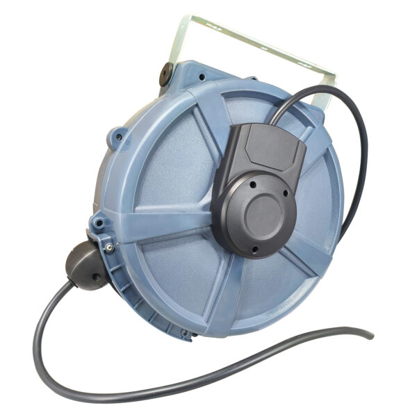 MX Retractable Cable Reel 16A (ABS+Steel, Grey) | Automatic Rewind Extension Reel | ISI Certified 3-Pin Cable | 10m – MX 7372