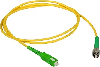 MX FC/APC to SC/APC Single‑Mode Fiber Patch Cable 9/125 µm OS2 – Simplex 5 m, Ceramic Ferrules, APC Polish, Low‑Loss PVC Jacket