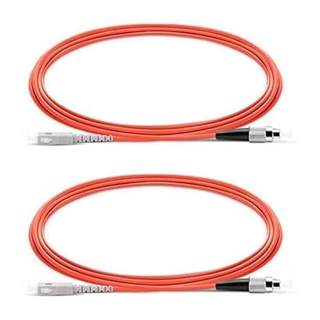 MX SC/UPC to FC/UPC Multimode 62.5µm Simplex Fiber Patch Cable, 3 m – Pack of 2