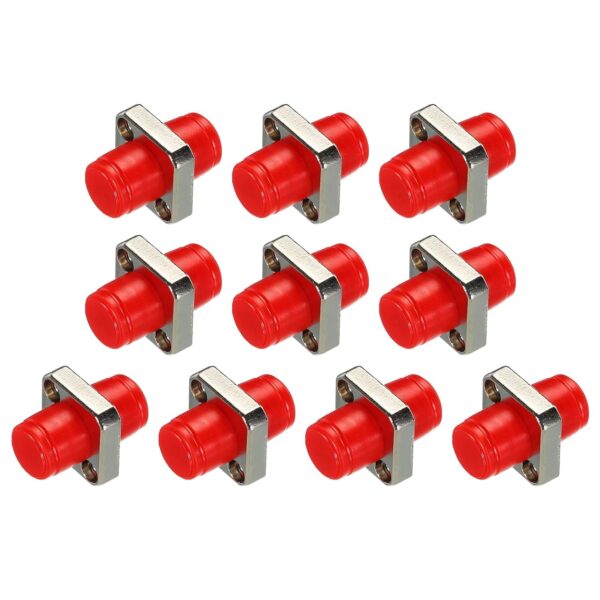MX FC-FC Optical Fiber Adapter Multimode | Square Flange Female-to-Female Coupler | Durable Metal Housing, Low Insertion Loss, High-Precision Fiber Connector | Pack of 10