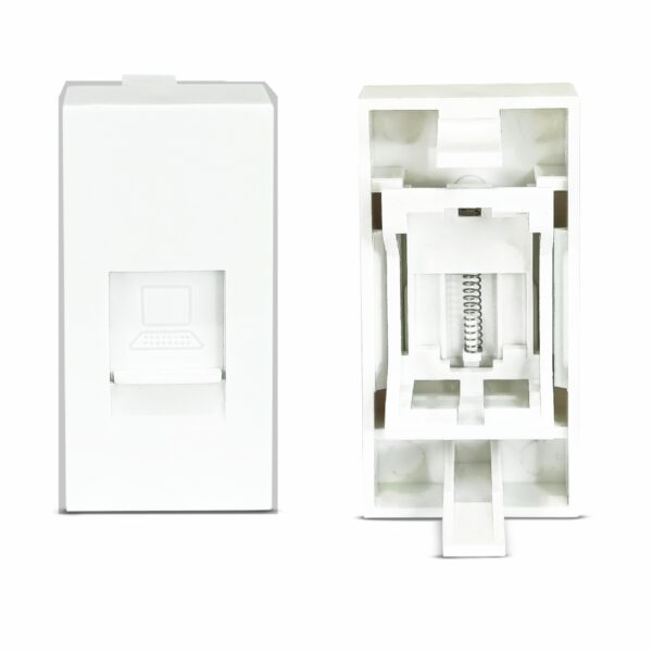 MX RJ45 CAT6/CAT6A Network Port 1 Module – 22.5x45mm Modular Data Socket