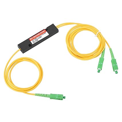 MX Fiber Optic Coupler 1×2 1310 nm Single-Mode Splitter | Low-Loss FBT Type | SC/UPC Connectors | 9/125 μm SM Fiber | High Stability, Telcordia Tested Pack of 2