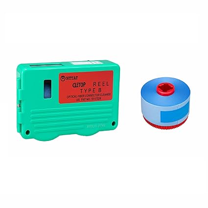 MX Fiber Optic Connector Cleaning Cassette – Type B Dry Cleaner with Replacement Reels | Optical Fiber Connector Cleaning Tool Set for Data Centers & Network Maintenance