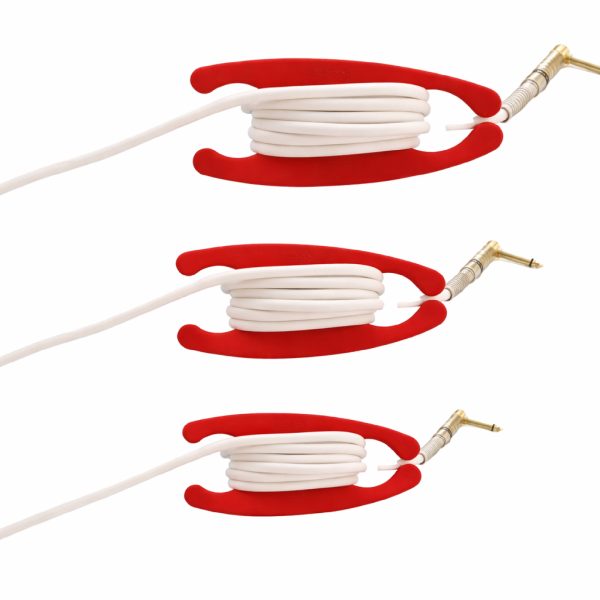 MX Cord Wrap Organizer 3 Pack – Small, Medium & Large Cable Holders, Desk Cable Management Cable Organizer for Chargers, Earbuds, USB Cables, Laptop Power Cords, Travel & Desk Cord Management(Red)