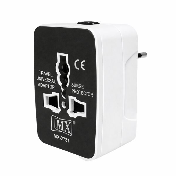 MX Universal Travel Adapter, Worldwide All over 150 International Countries with LED & Child Safety Shutter-Universal Socket Compatible in UK, Europe, USA, Australia, China, Japan & Thailand Red