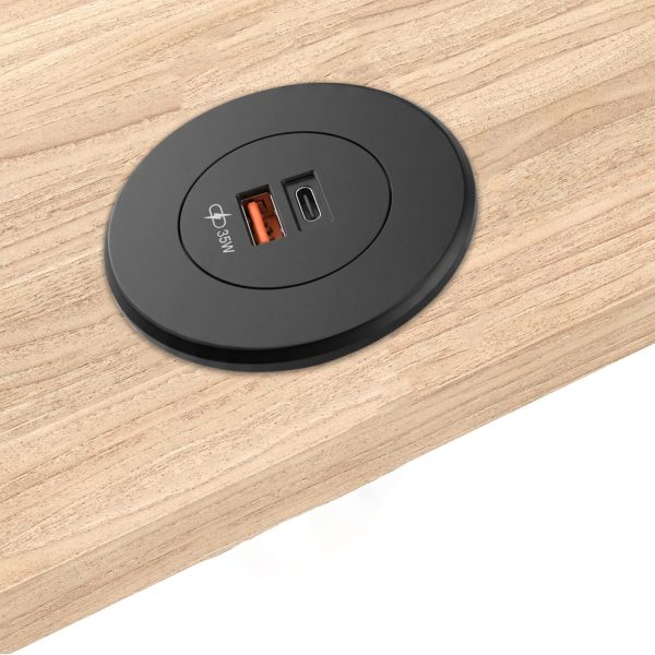 MX Classic Slim In-Desk USB-A & USB-C Fast Charger 35W | Flush Mount | 70mm Cap / 50mm Cutout