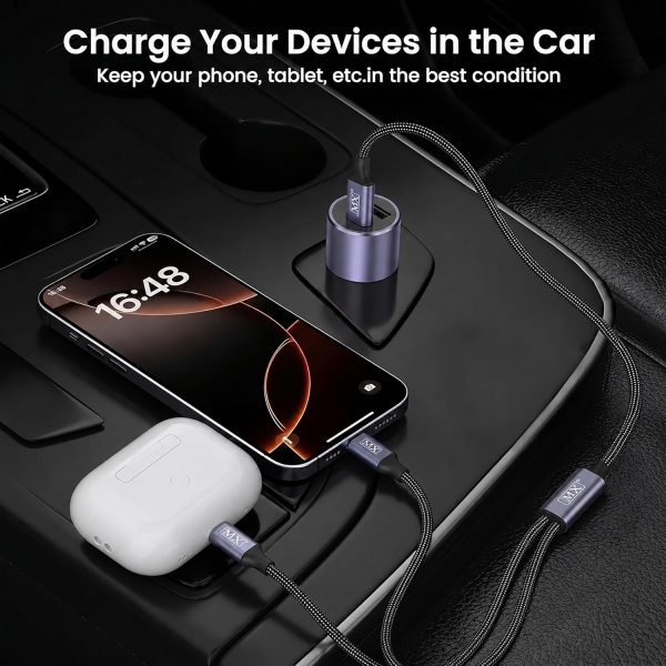 MX 2 in 1 USB C to Dual USB C Charging & Data Cable 1 MTR 100W Max, 2 in 1 USB Fast Charging Data Cable for iPhone 17/17Pro Max/16/15 Series, MacBook Air/Pro, iPad, Laptops, Samsung Galaxy Series