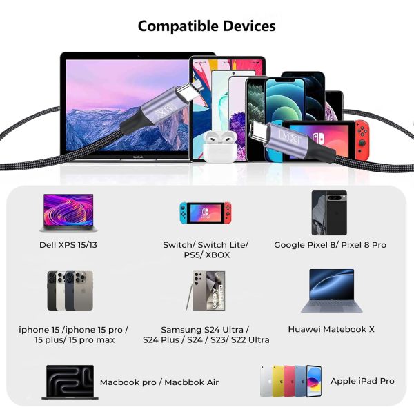 MX 2 in 1 USB C to Dual USB C Charging & Data Cable 1 MTR 100W Max, 2 in 1 USB Fast Charging Data Cable for iPhone 17/17Pro Max/16/15 Series, MacBook Air/Pro, iPad, Laptops, Samsung Galaxy Series