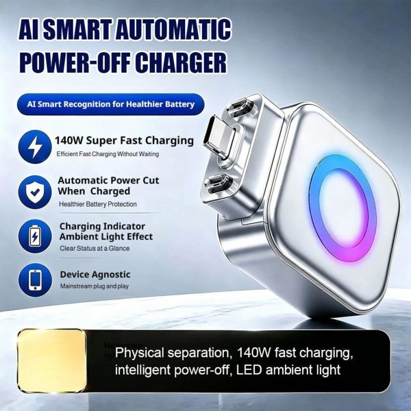MX USB-C Smart Auto Eject Adapter with Charging Indicator Light, Smart Charging Control, Intelligent Power Management & Overcharge Protection for Phone, Tablet & Laptop