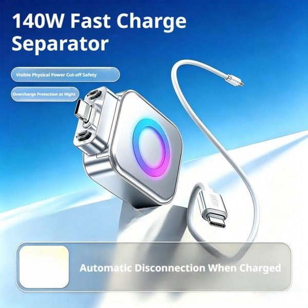 MX USB-C Smart Auto Eject Adapter with Charging Indicator Light, Smart Charging Control, Intelligent Power Management & Overcharge Protection for Phone, Tablet & Laptop