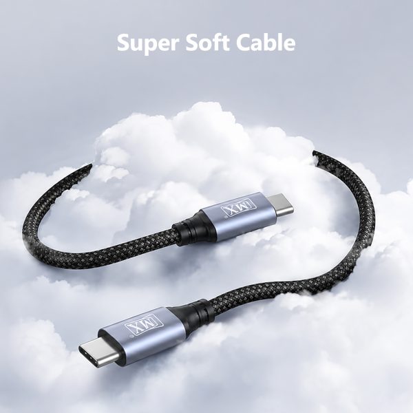 MX 240W USB C to USB C Cable PD 3.1,Type C to Type C Fast Charging Cable High Speed Data Transfer & Charging Type C Cable for MacBook, iPhone, Samsung Galaxy S25/S24, iPad & Laptops – 1.2 Mtr Cord
