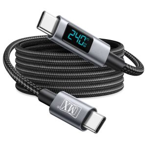 MX 2-in-1 USB-C Charging & Data Cable | 1 USB-C Input to Dual USB-C Output | 100W Fast Charging & Sync Cable