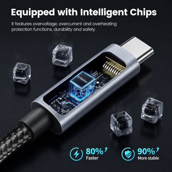 MX 2-in-1 USB-C Charging & Data Cable | 1 USB-C Input to Dual USB-C Output | 100W Fast Charging & Sync Cable