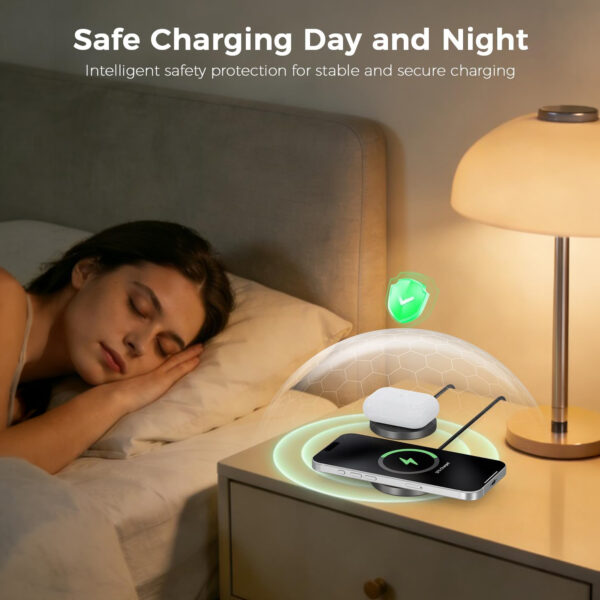 MX 25W Qi2.2 Magsafe Wireless Charger, Fastest Wireless Charging - Charge 50% in 30 mins, New Qi2.2 Certified Technology, iPhone 12 to 17 All Models & Android Wireless Devices (Space Grey)